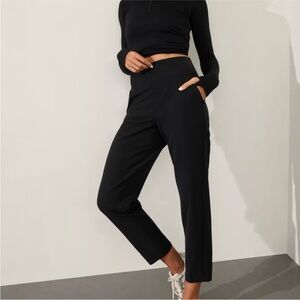 Athleta Endless High Rise Pant Black Travel Athleisure Powervita Waist Size 6